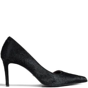 Stuart Weitzman Black Pointed-Toe Pump